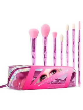 Jeffree Star Pink Brush Set with Holographic Zip Pouch
